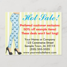 Cartão Postal Anúncio de vendas da Fashion Leggings