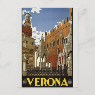 Cartão Postal Anúncio de Viagem de Verona Antiga Turismo Europa