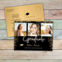 Anúncio do balão azul Marinho do Formando Dourado