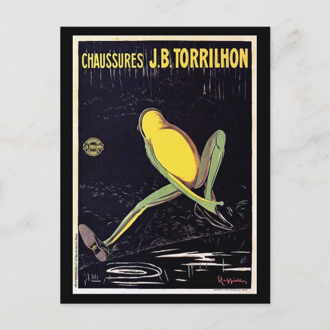 Cartão Postal Anúncio do Calçado Vintage (Frente)