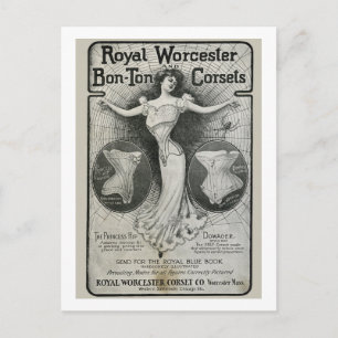 Cartão Postal Anúncio do Corset Vintage