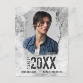 Cartão Postal Anúncio do Formando de Foto do legal Modern Grunge
