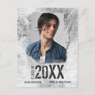 Cartão Postal Anúncio do Formando de Foto do legal Modern Grunge