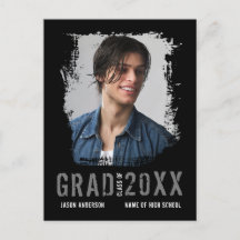 Anúncio do Formando de Foto legal Grunge Black 1