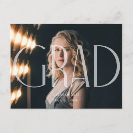 Cartão Postal Anúncio do formando moderno minimalista de 2023