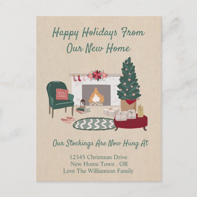 Cartão Postal Anúncio em Movimento | Nova casa para as festas (Frente)