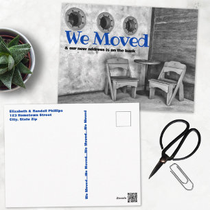 Cartão Postal Anúncio Monocromático de Cadeiras Adirondack de Mu