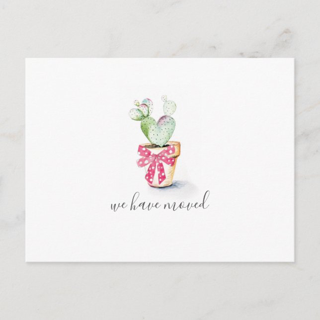 Cartão Postal Anúncio Movimentado de Novo Feriado Doméstico Cact (Frente)