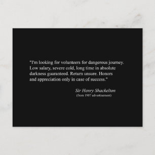 Cartão Postal Anúncio para a expedição Shackelton NIMROD 1907