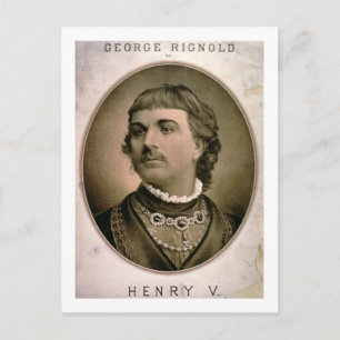 Cartão Postal Anúncio para "George Rignold como Henry V" (col