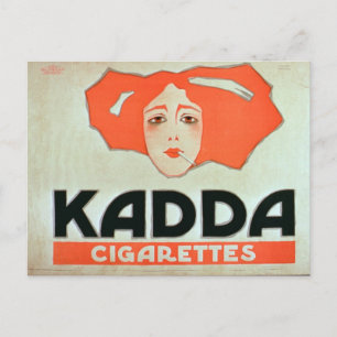 Cartão Postal Anúncio para os "cigarros Kadda" (litoral colorido