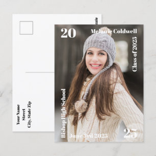 Cartão Postal Anúncio personalizado de graduação moderna