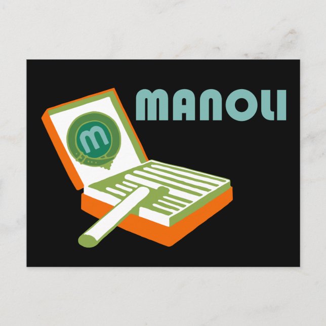 Cartão Postal anúncio retro de cigarros no estilo Plakatstil (Frente)