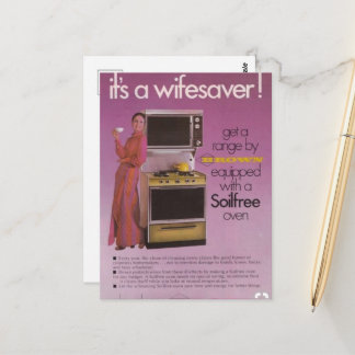 Cartão Postal Anúncio Retro do Forno “Wifesaver”