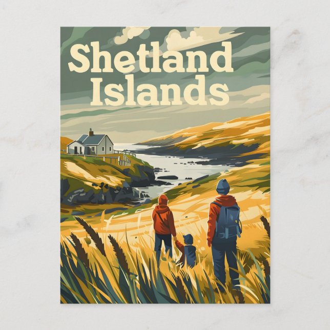 Cartão Postal Anúncio Shetland Islands Tavel (Frente)