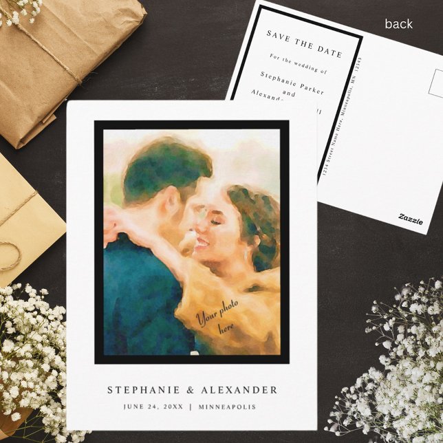 Cartão Postal Anúncio Simples e Elegante de Foto para Salvar a D (Criador carregado)