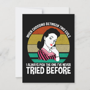 Cartão Postal Ao Escolher Entre Dois Mau