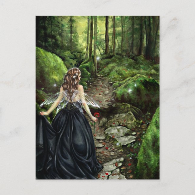 Cartão Postal Ao longo do caminho da floresta (Frente)