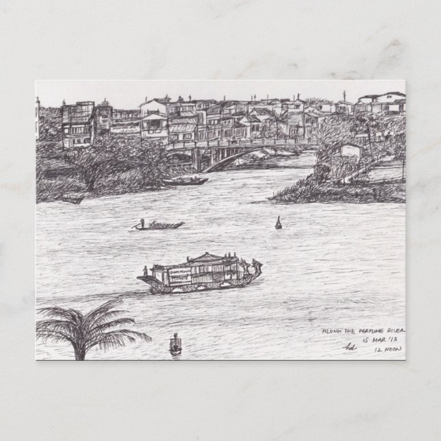 Cartão Postal Ao longo do rio Perfume (Frente)