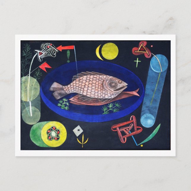 Cartão Postal Ao redor do peixe, Paul Klee (Frente)