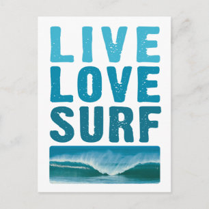 Cartão Postal Ao vivo, amor, Surf