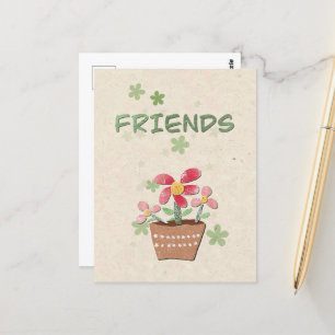 Cartão Postal Aos Meus Amigos Obrigado Cartão-Postal