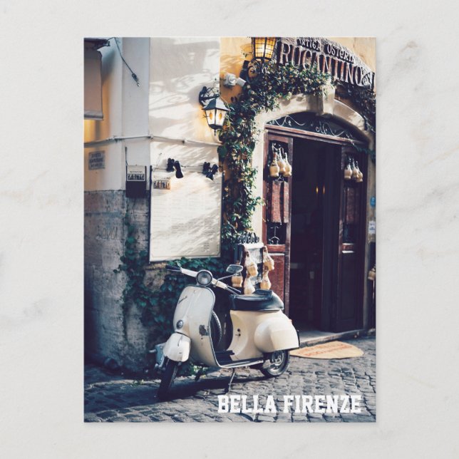 Cartão Postal ** AP12 Itália Florença Itália Cobblestone Scoote (Frente)