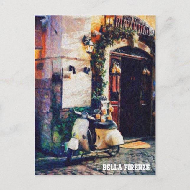 Cartão Postal ** AP12 Itália Florence Motor Patinete Cobblestone (Frente)