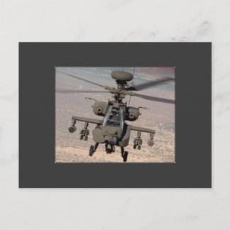 Cartão Postal Apache Helicopter Air Wings Destinage