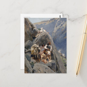 Cartão Postal Apache Warriors: Escorregada pela Cavalaria Americ