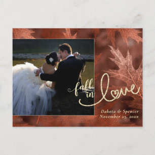 Cartão Postal Apaixonado pelo outono Foto confiável Obrigado