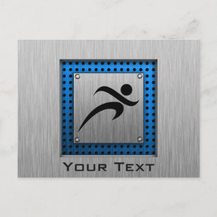 Cartão Postal Aparência de metal escovado em execução