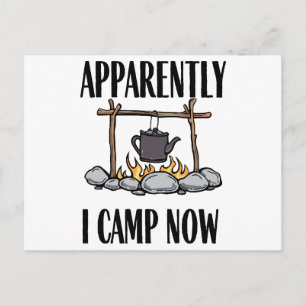 Cartão Postal Aparentemente, acampo agora a citação de acampamen
