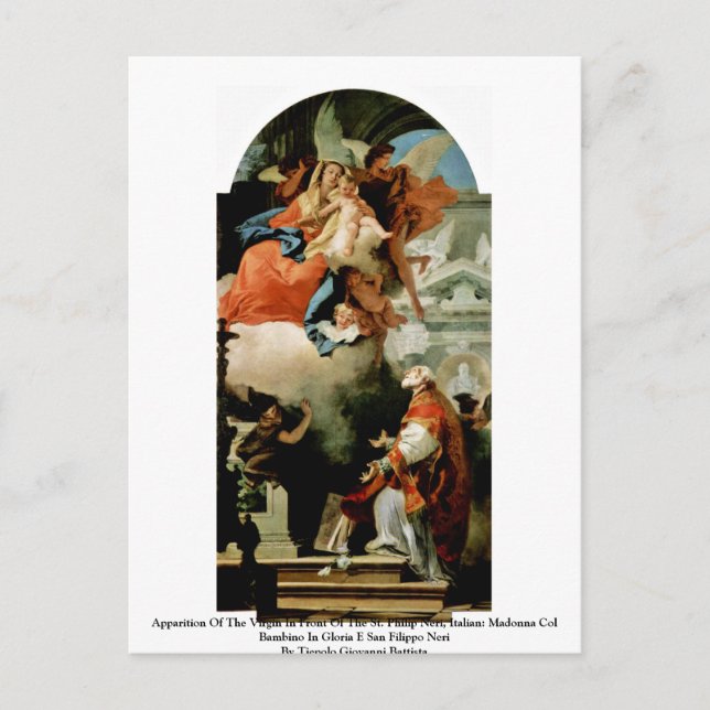 Cartão Postal Aparição Da Virgem (Frente)