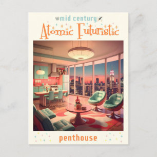Cartão Postal Apartamento Penthouse Futurista Atômico