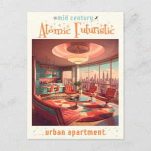 Cartão Postal Apartamento Urbano Futurista Atômico