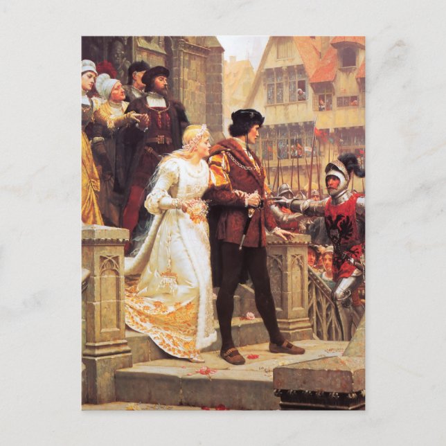 Cartão Postal Apelo ao armamento de Edmund Blair Leighton (Frente)