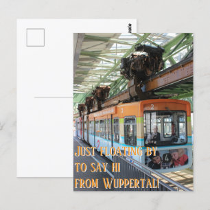 Cartão Postal Apenas a flutuar para dizer olá de Wuppertal!