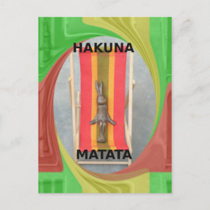 Cartão Postal Apenas a refrigerar Hakuna Matata no verão