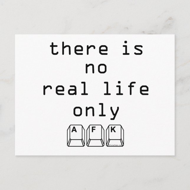 Cartão Postal Apenas AFK (Frente)