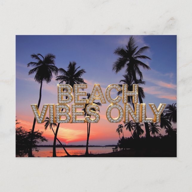 Cartão postal apenas com vibrações de praia (Frente)