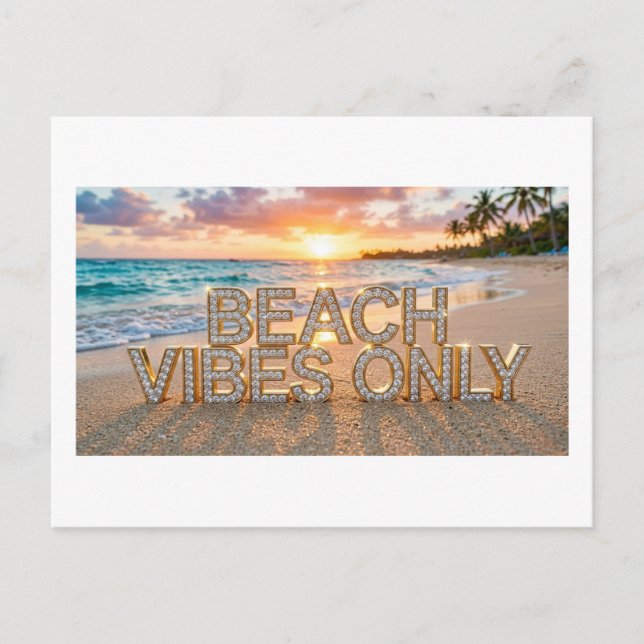Cartão postal apenas com vibrações de praia (Frente)