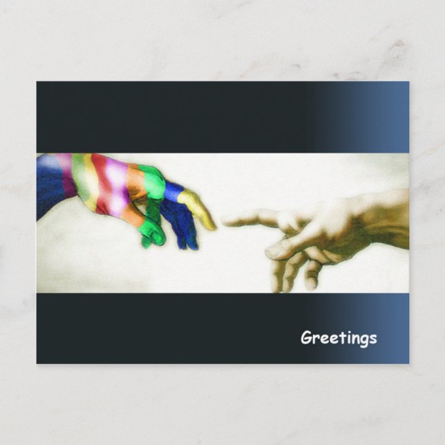 Cartão Postal Apenas diga Olá (Frente)