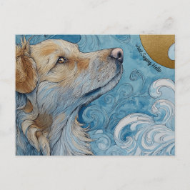 Cartão Postal Apenas Dizendo Cartão-Postal de Cachorro
