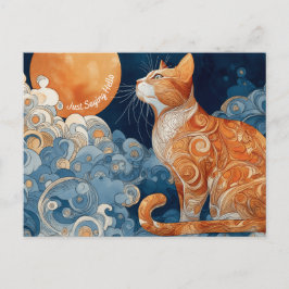 Cartão Postal Apenas Dizendo "Olá" Cartaz de Gato