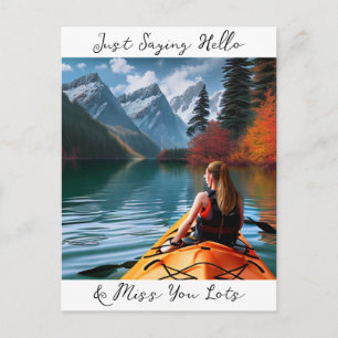 Cartão Postal Apenas dizendo Olá e sinto sua falta 