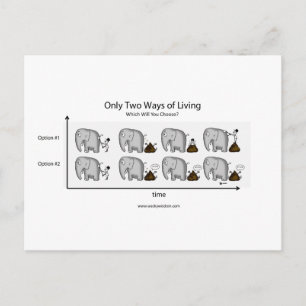Cartão Postal Apenas duas formas de vida