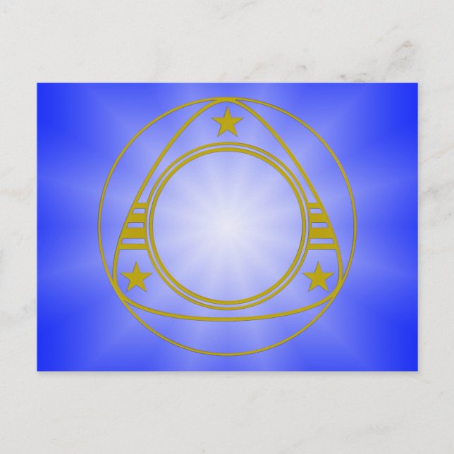 Cartão Postal APENAS gradiente COR - estrela azul real (Frente)