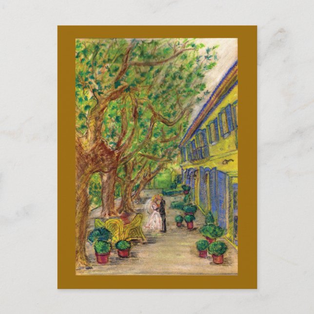 Cartão Postal Apenas nós dois (Arte de Casamento) (Frente)