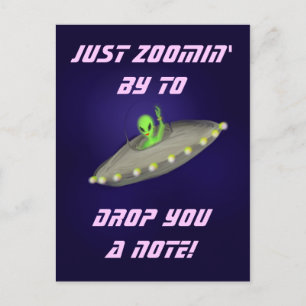 Cartão Postal Apenas passando para deixar um bilhete v2 -postcar